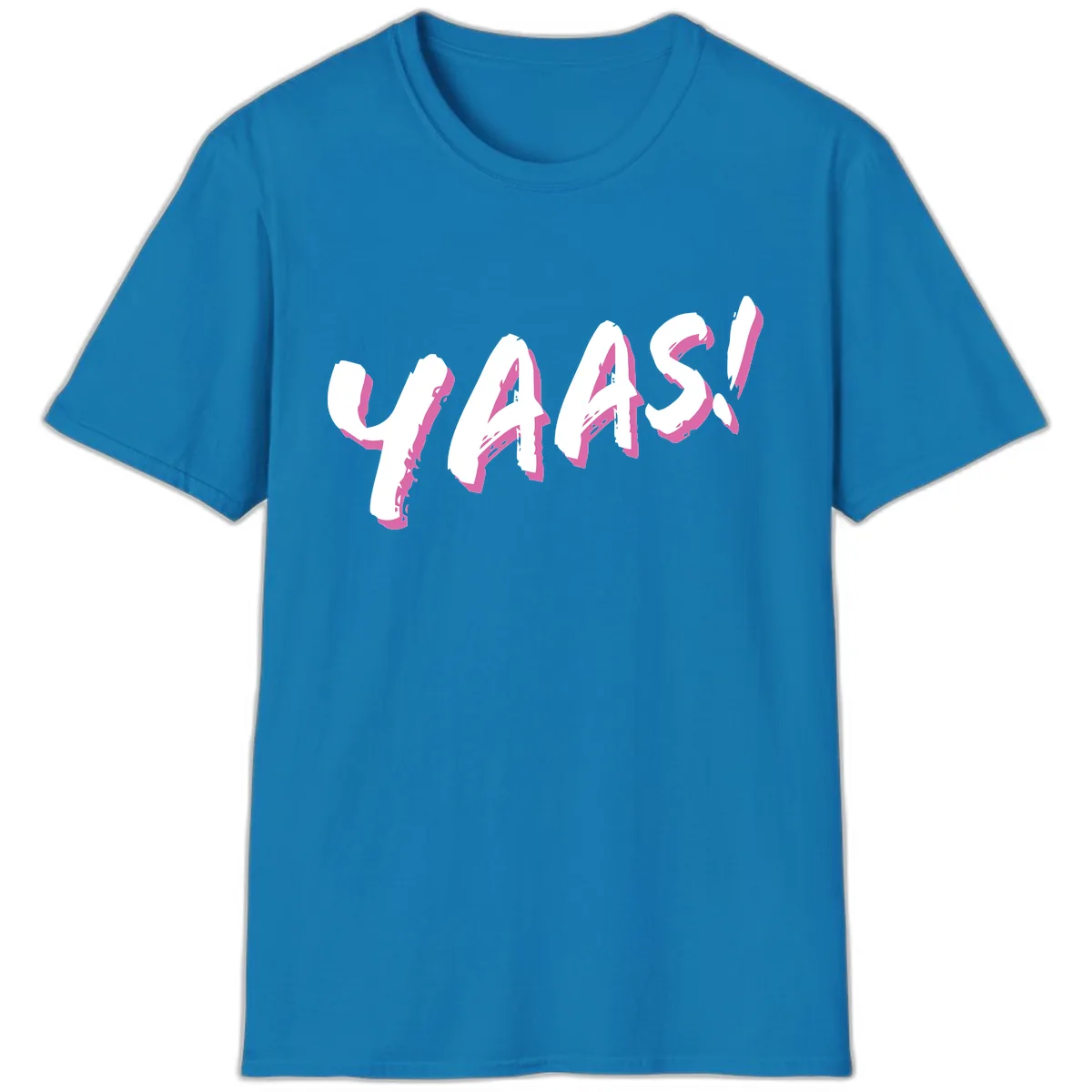 Wavy Abstract Design T-Shirt in Sapphire