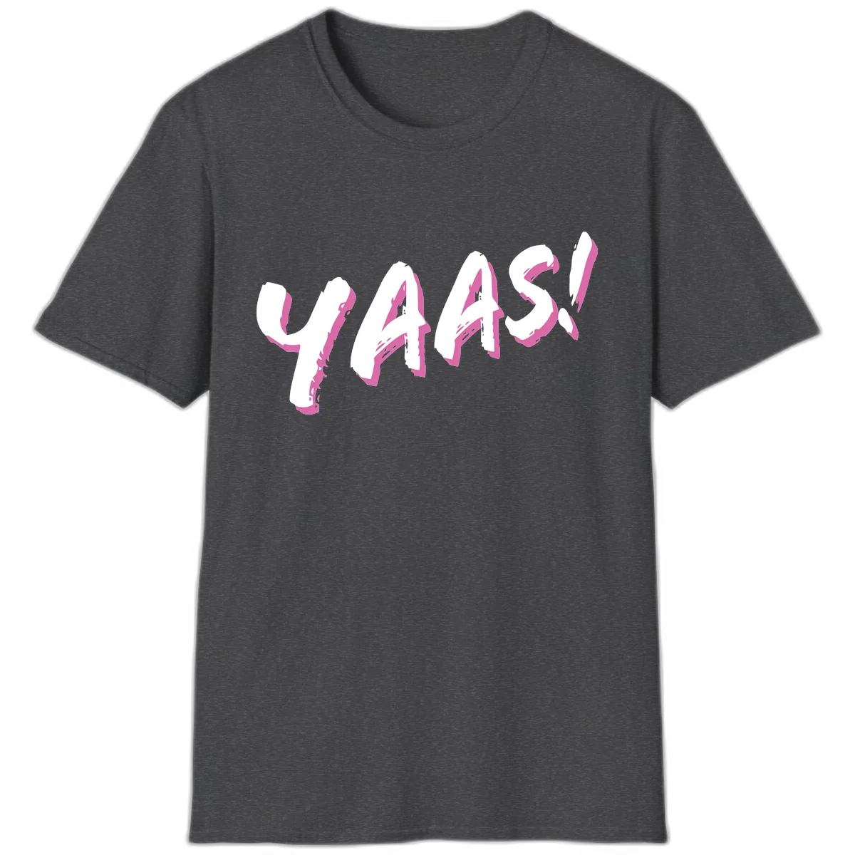 Wavy Abstract Design T-Shirt in Dark Heather