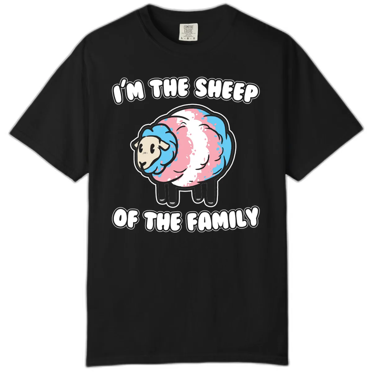 I'm The Sheep Of The Family Comfort Color in Black