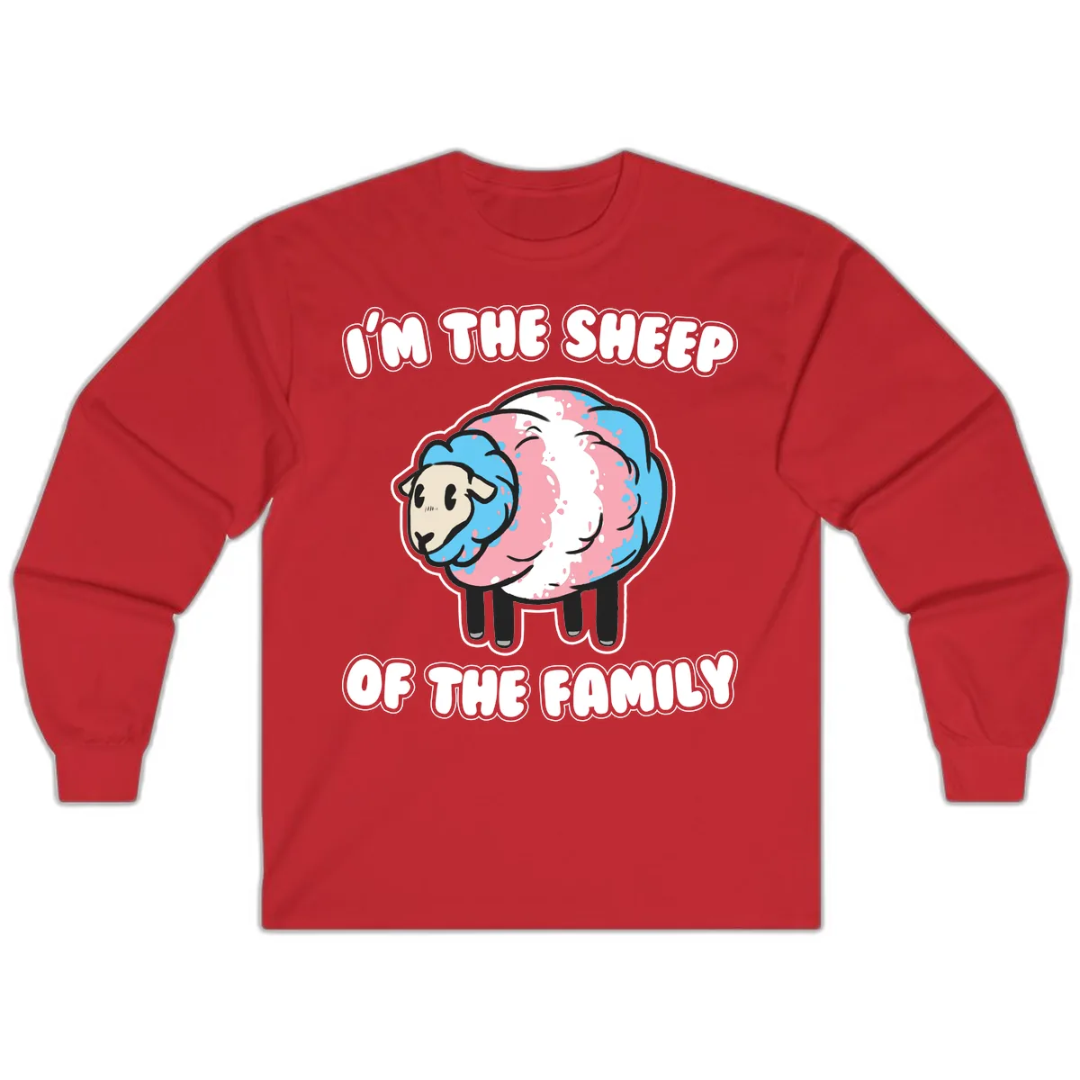 I'm The Sheep Of The Family Long Sleeve in Red