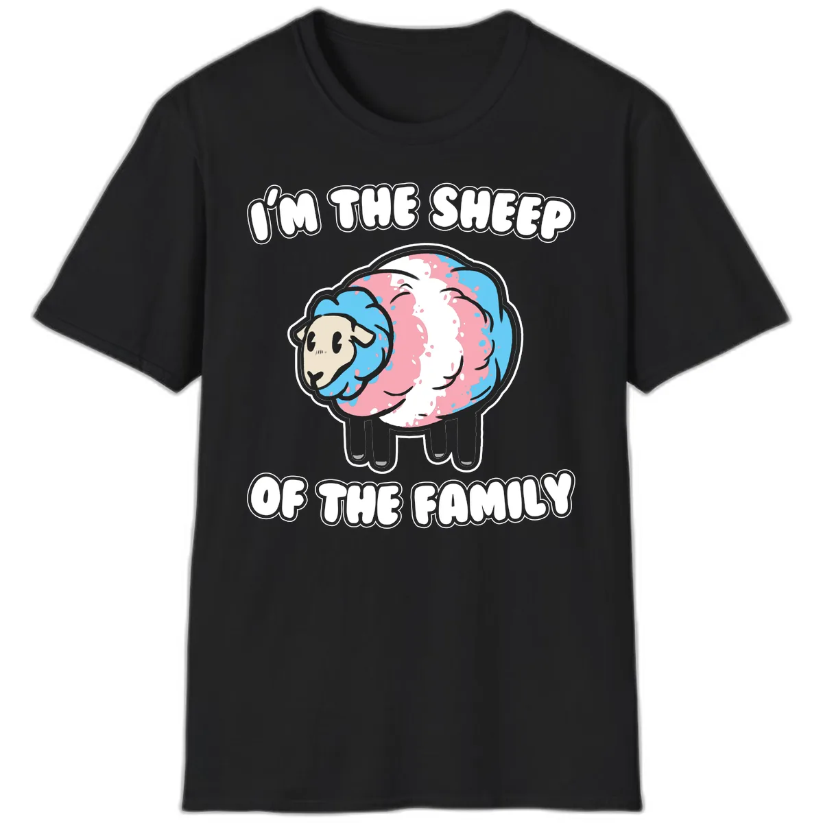 I'm The Sheep Of The Family T-Shirt in Black