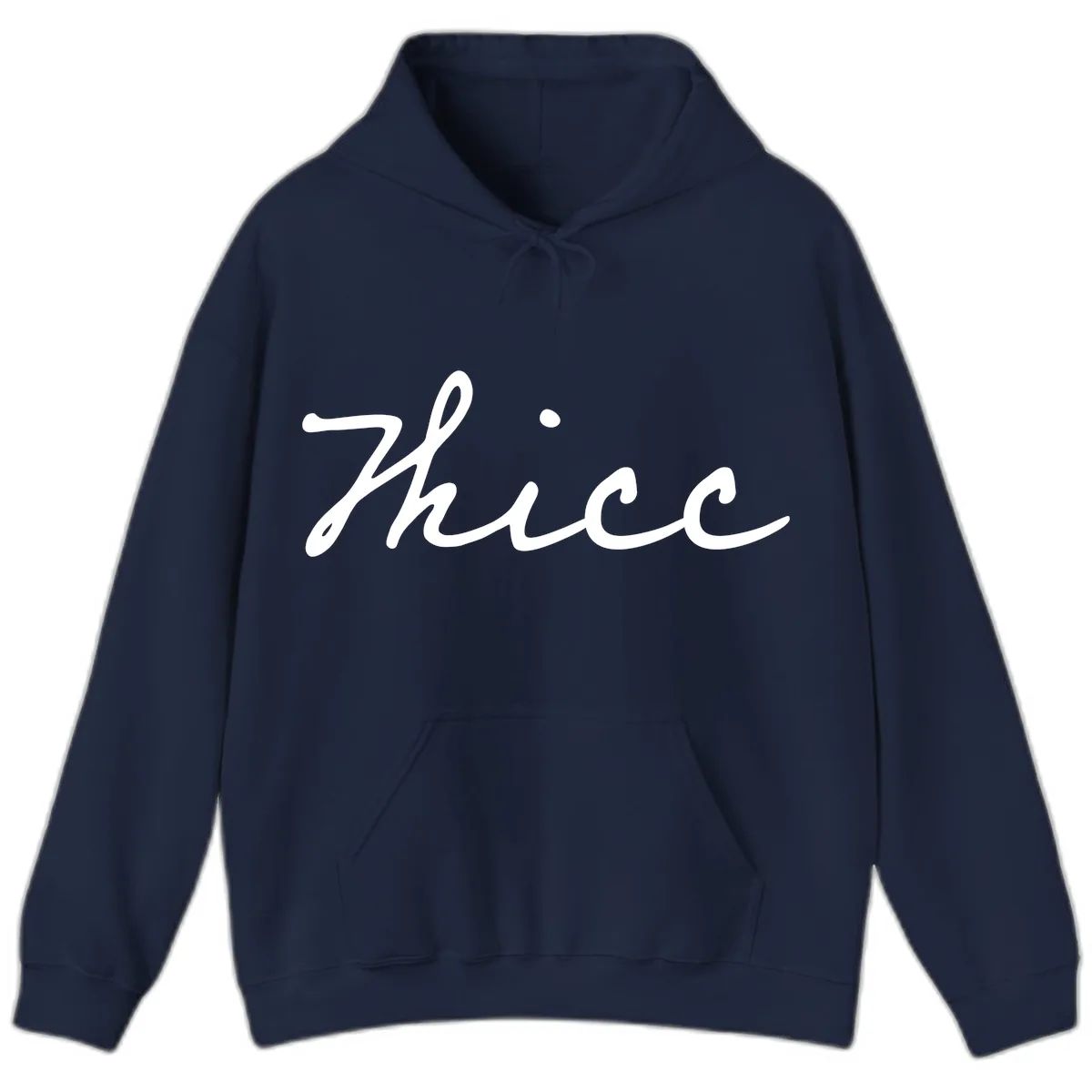 Thee Cursive Script Design Hoodie in Navy