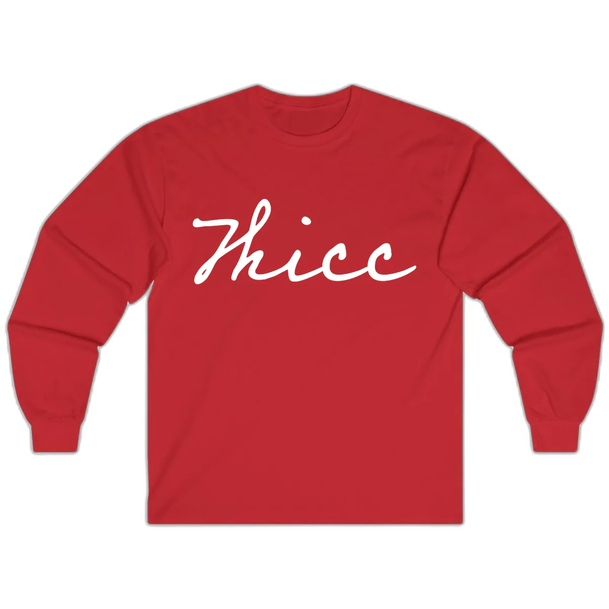 Thee Cursive Script Design Long Sleeve in Red