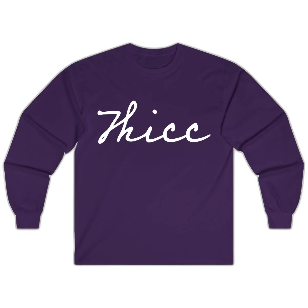 Thee Cursive Script Design Long Sleeve in Purple