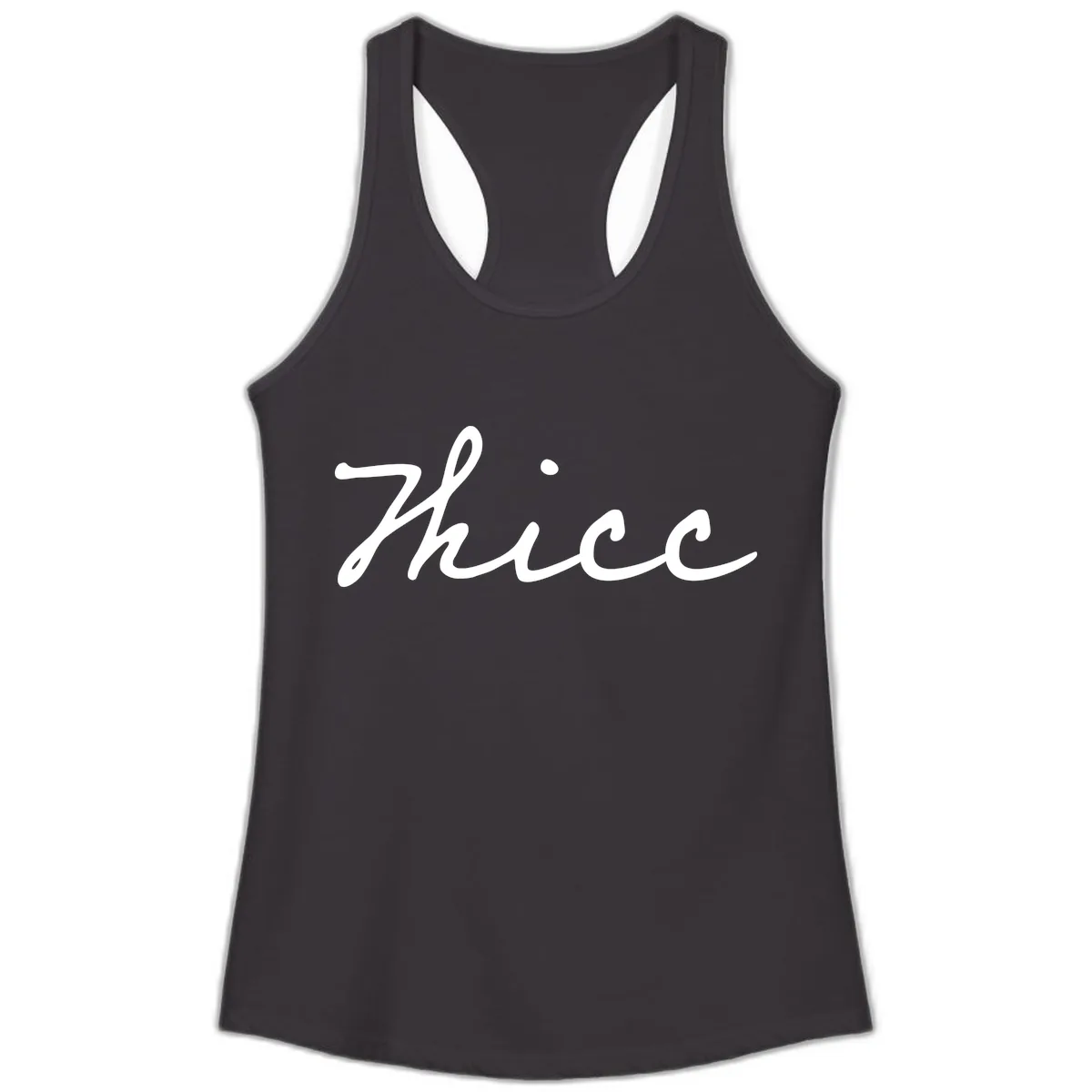 Thee Cursive Script Design Ladies Tank in Black