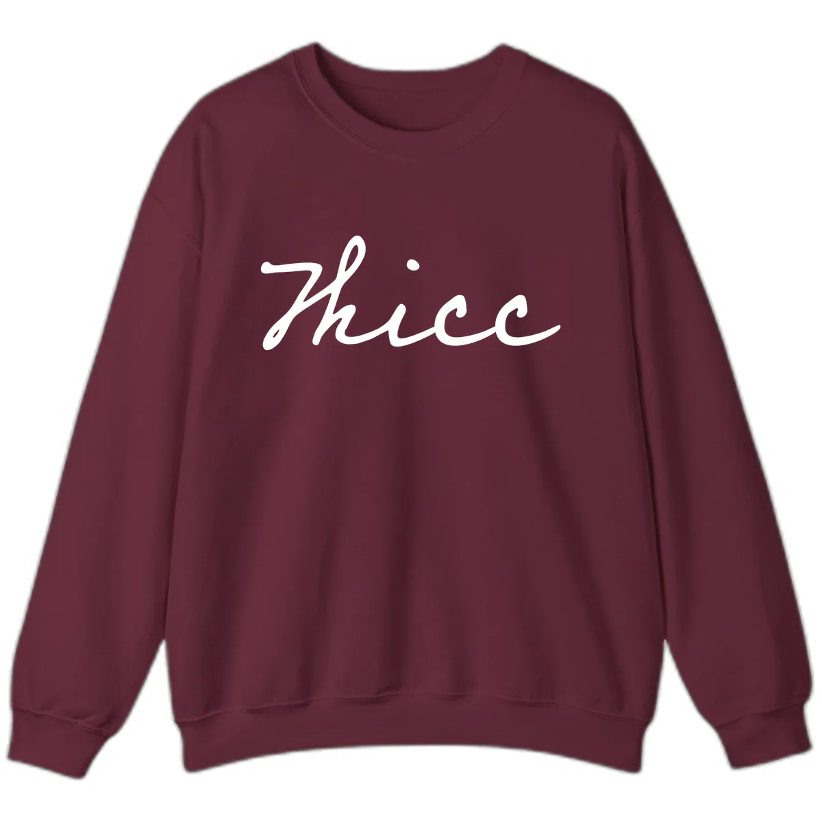 Thee Cursive Script Design Sweatshirt in Maroon
