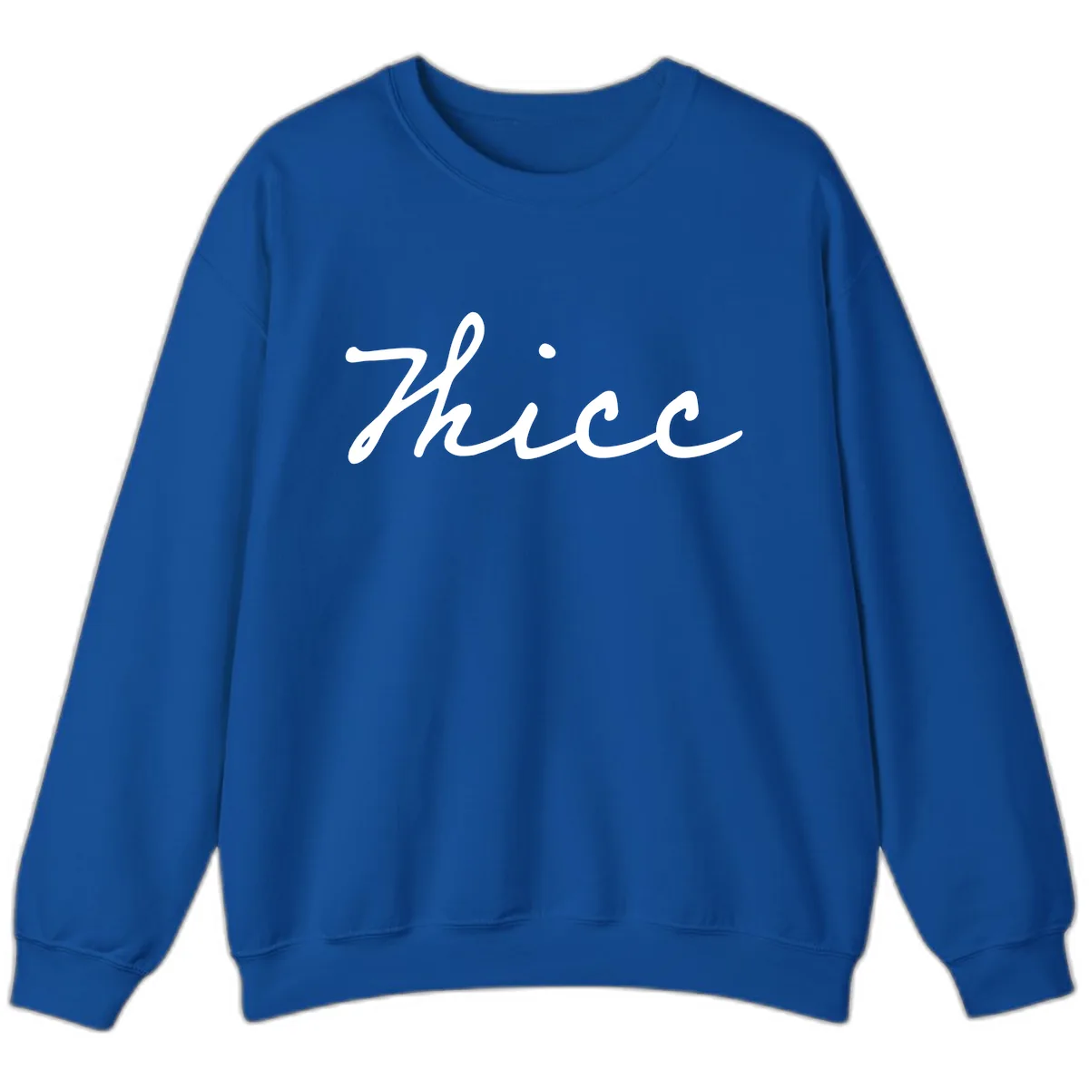 Thee Cursive Script Design Sweatshirt in Royal