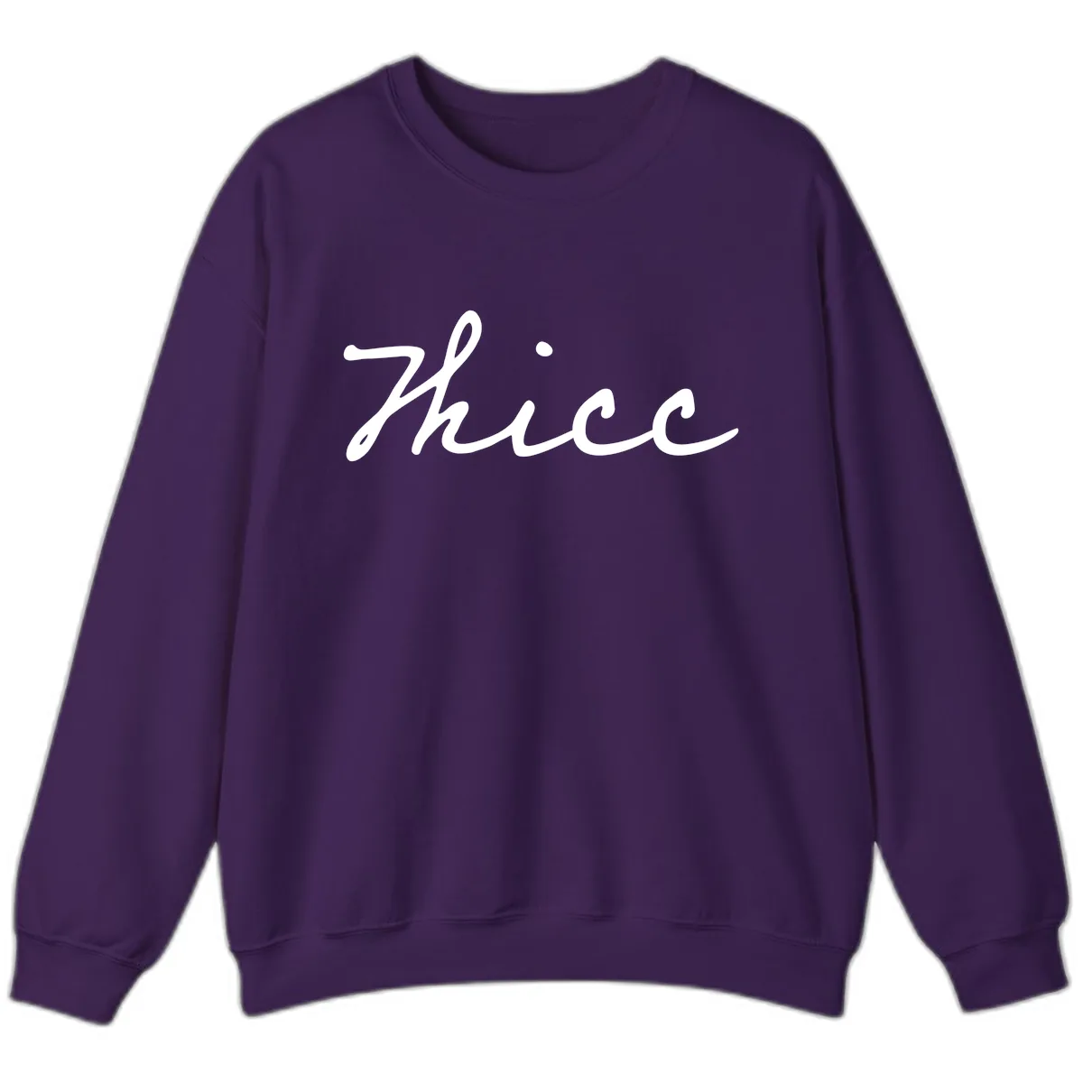 Thee Cursive Script Design Sweatshirt in Purple