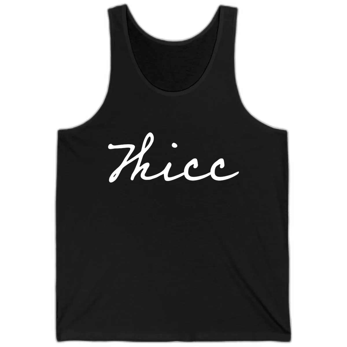 Thee Cursive Script Design Tank in Black