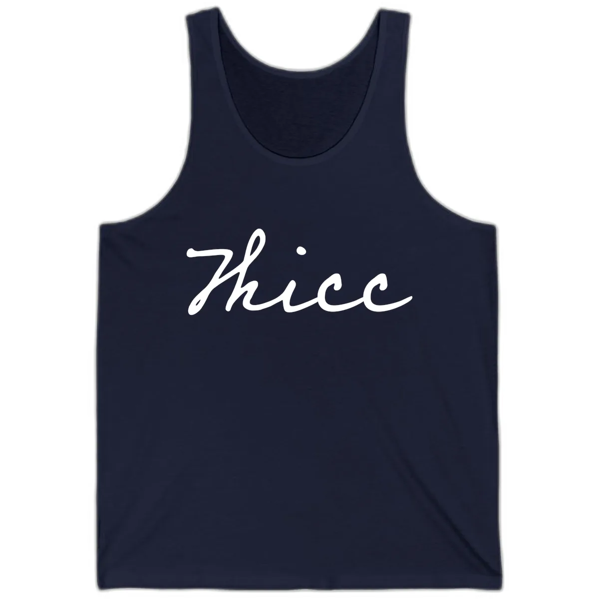 Thee Cursive Script Design Tank in Navy