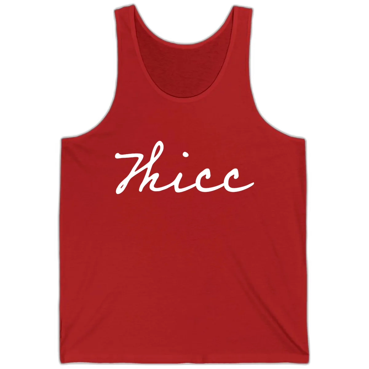 Thee Cursive Script Design Tank in Red