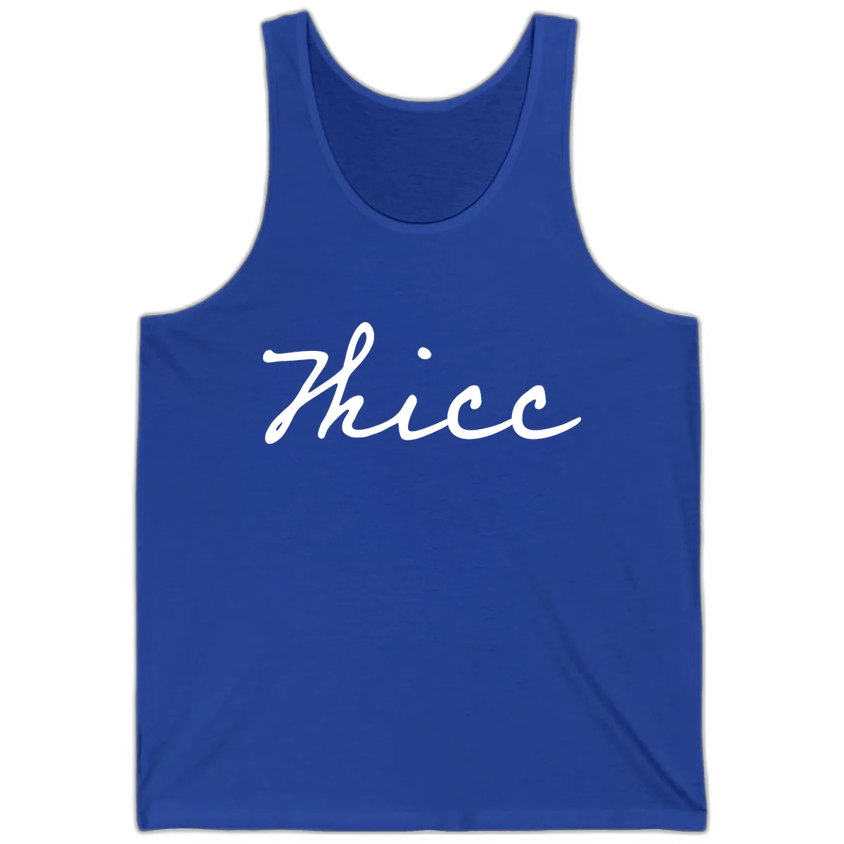 Thee Cursive Script Design Tank in True Royal