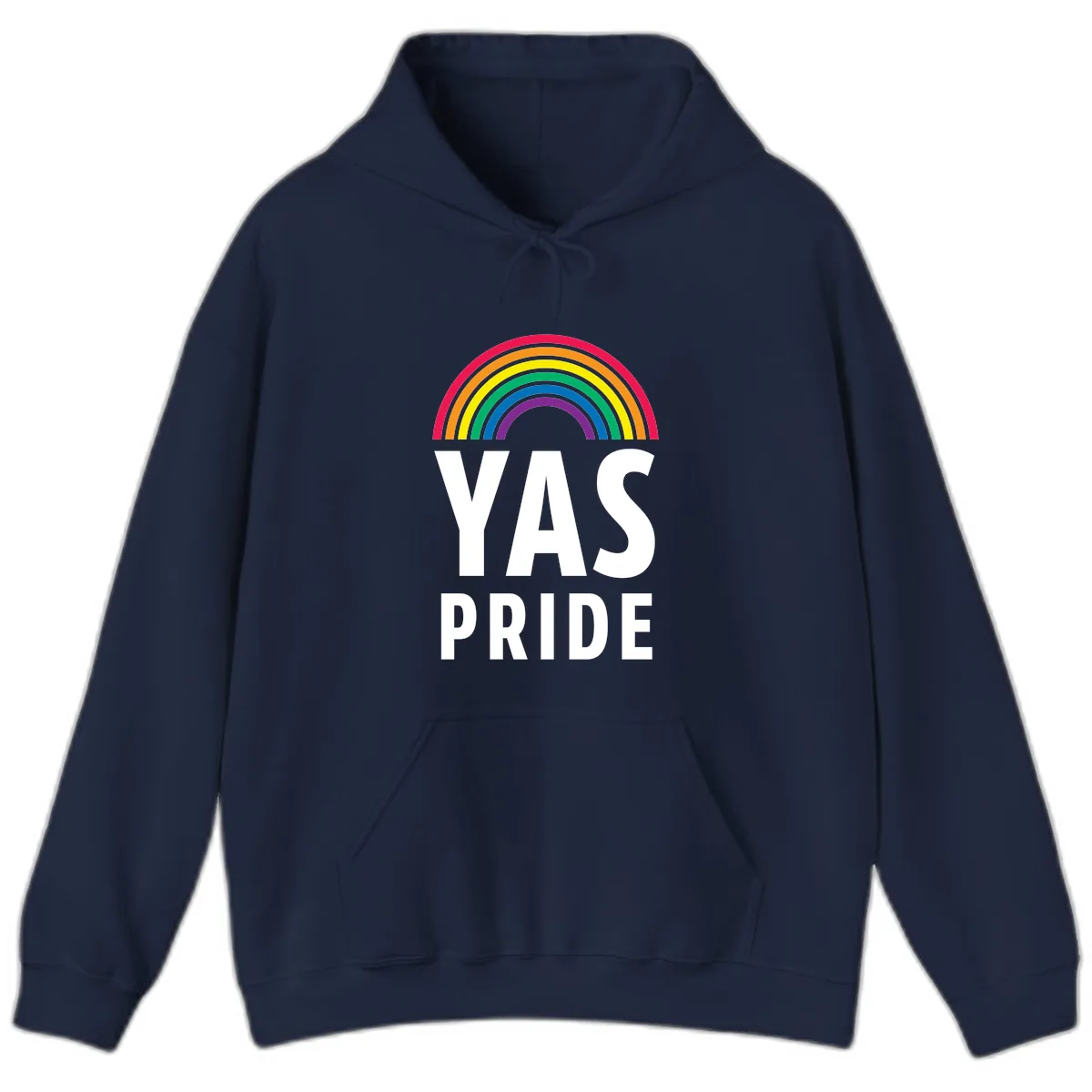 LGBTQ+ Pride Rainbow Celebration Hoodie in Navy