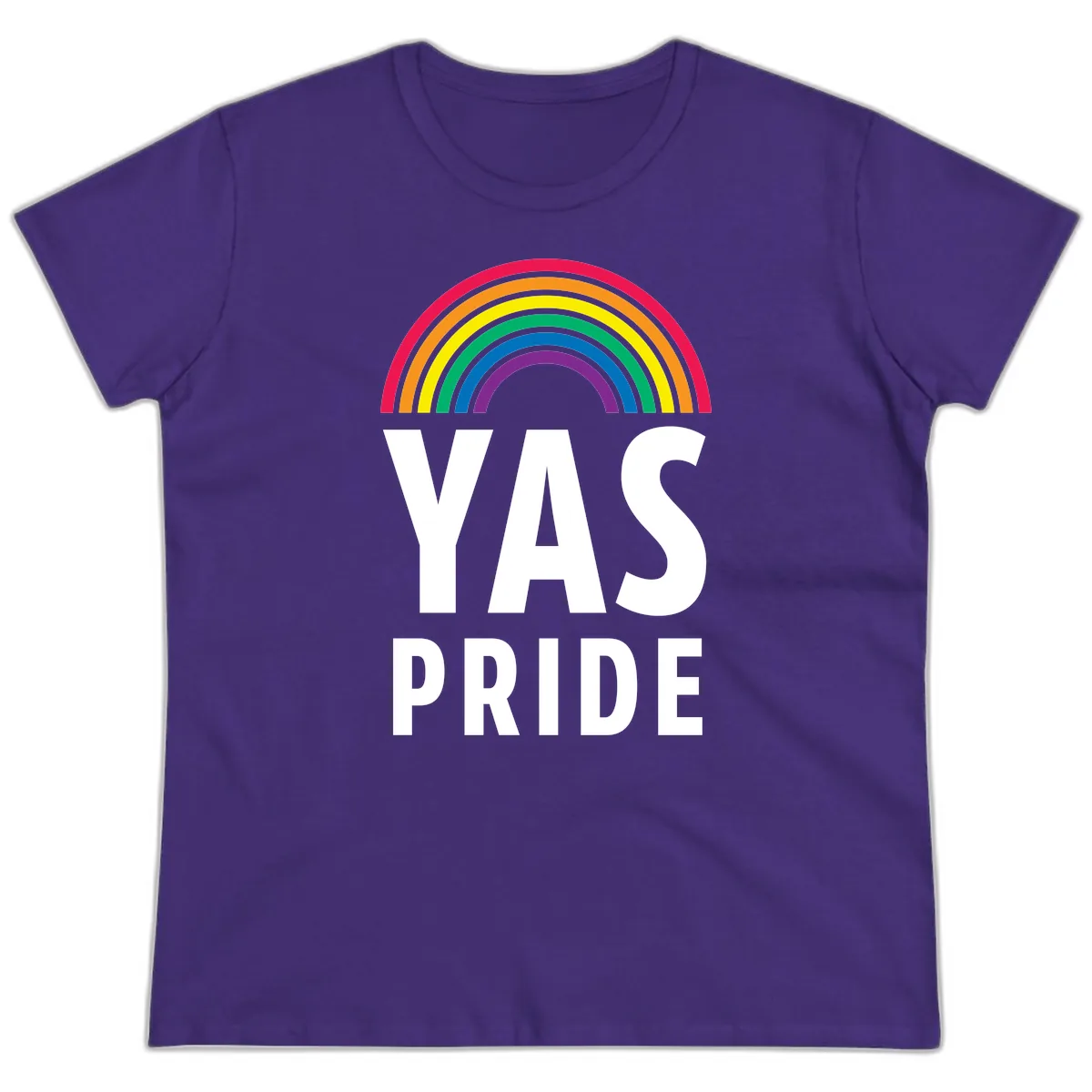 LGBTQ+ Pride Rainbow Celebration Ladies Tee in Purple