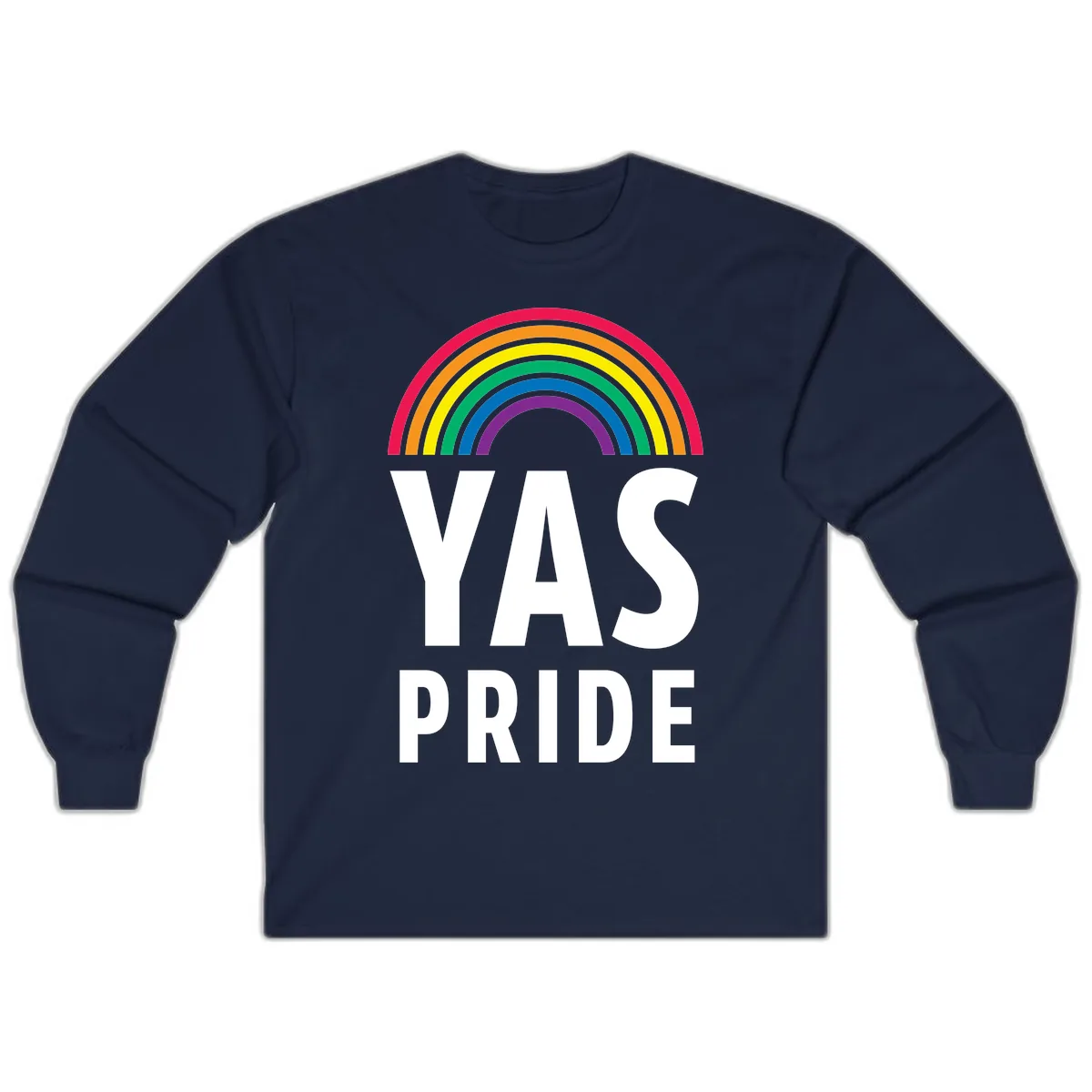 LGBTQ+ Pride Rainbow Celebration Long Sleeve in Navy