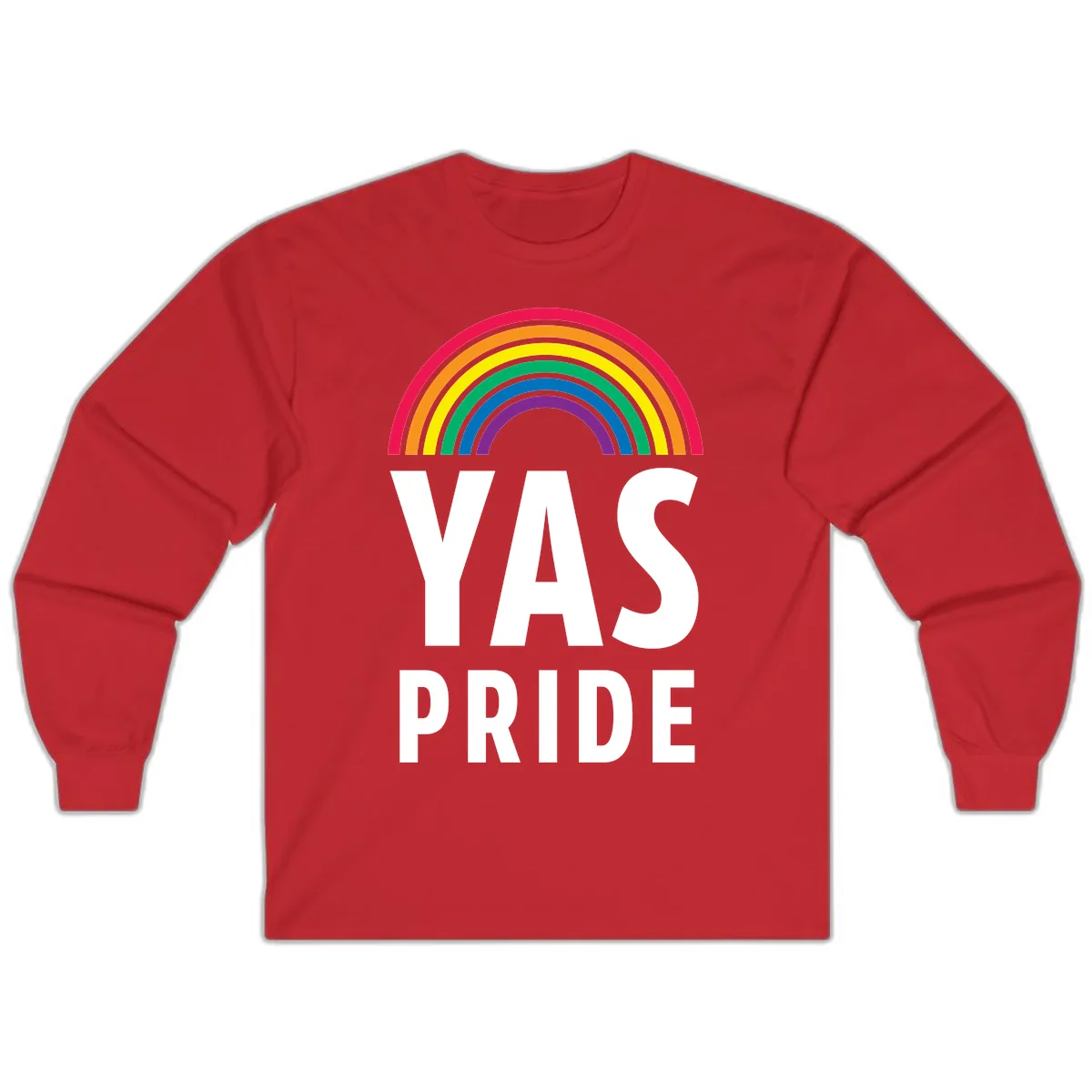 LGBTQ+ Pride Rainbow Celebration Long Sleeve in Red