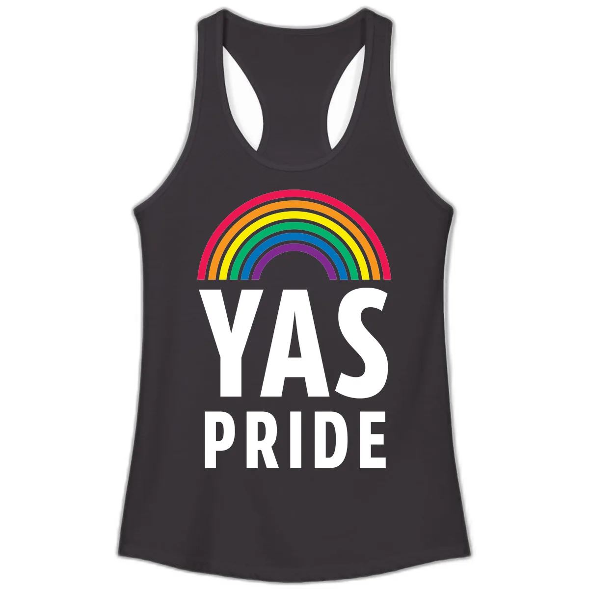 LGBTQ+ Pride Rainbow Celebration Ladies Tank in Black