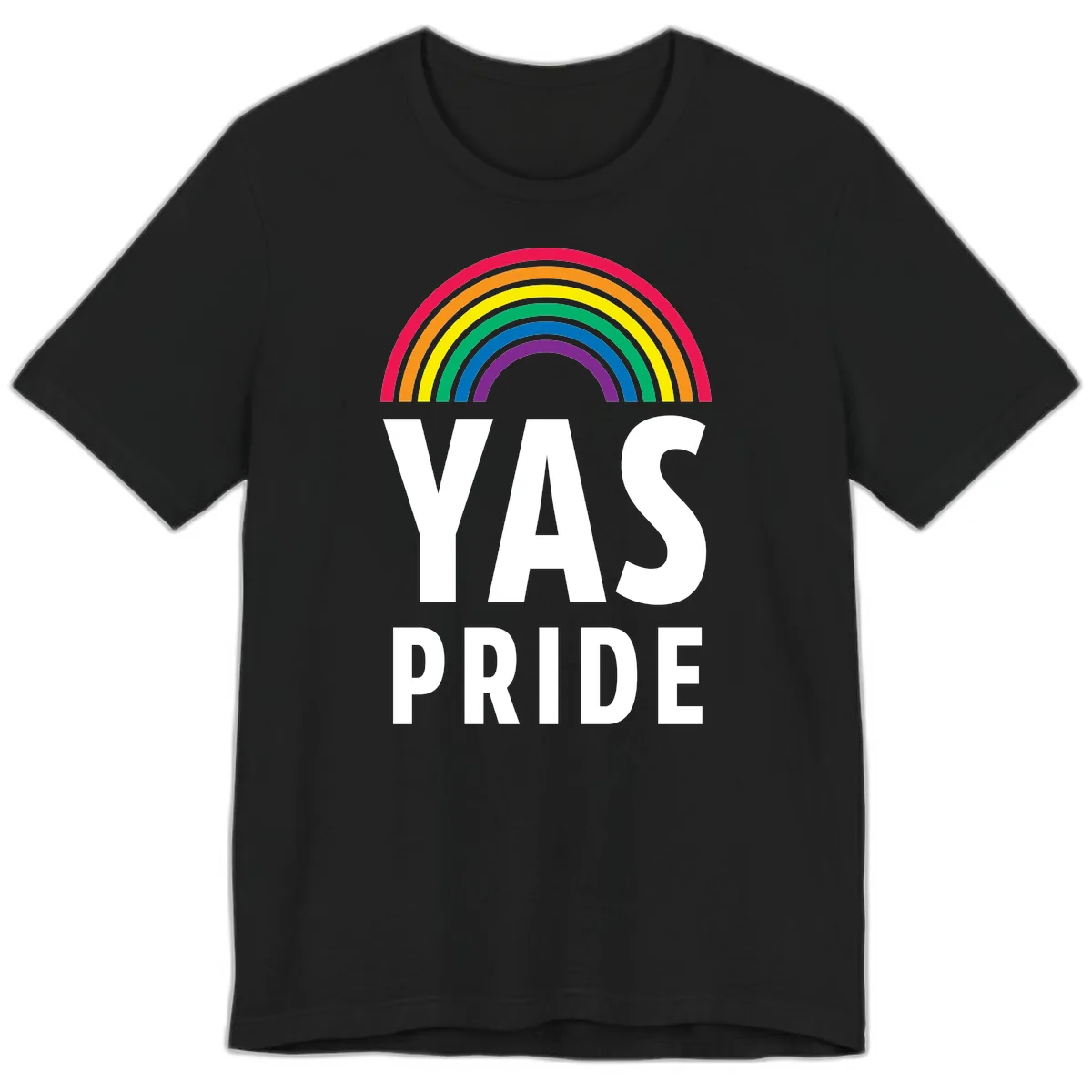 LGBTQ+ Pride Rainbow Celebration Premium T-Shirt in Black