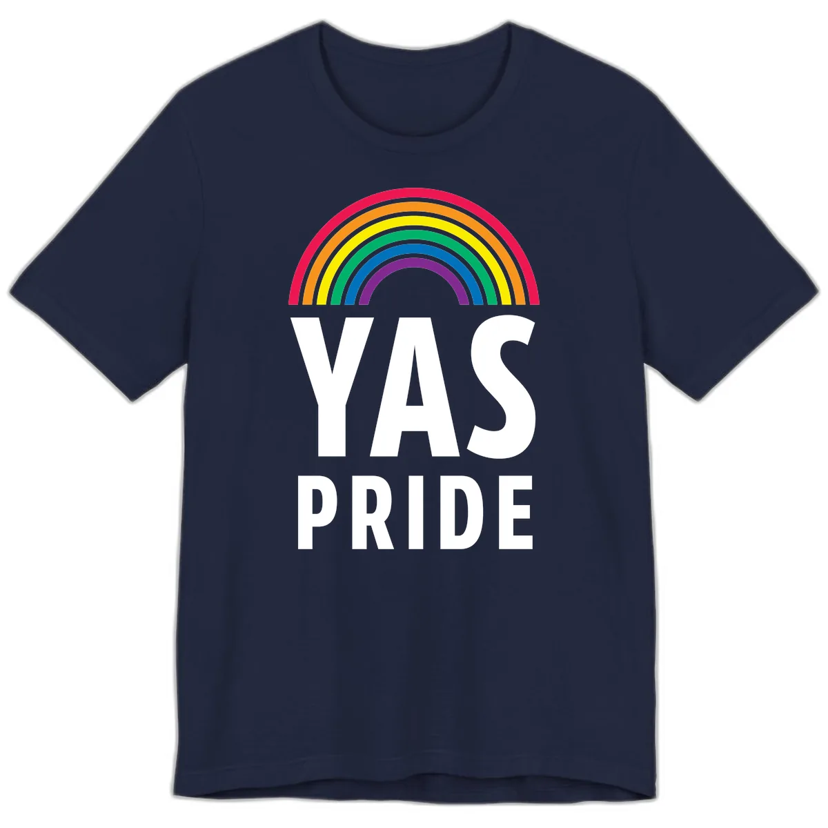 LGBTQ+ Pride Rainbow Celebration Premium T-Shirt in Navy