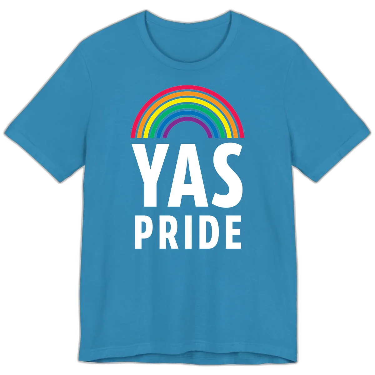 LGBTQ+ Pride Rainbow Celebration Premium T-Shirt in Aqua