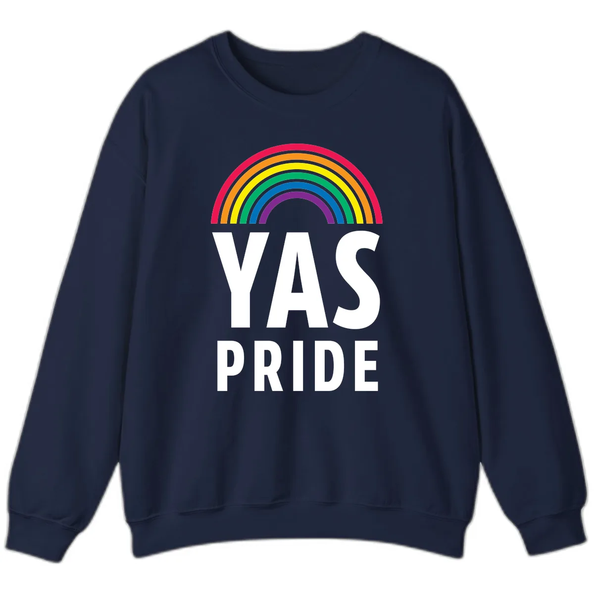LGBTQ+ Pride Rainbow Celebration Sweatshirt in Navy
