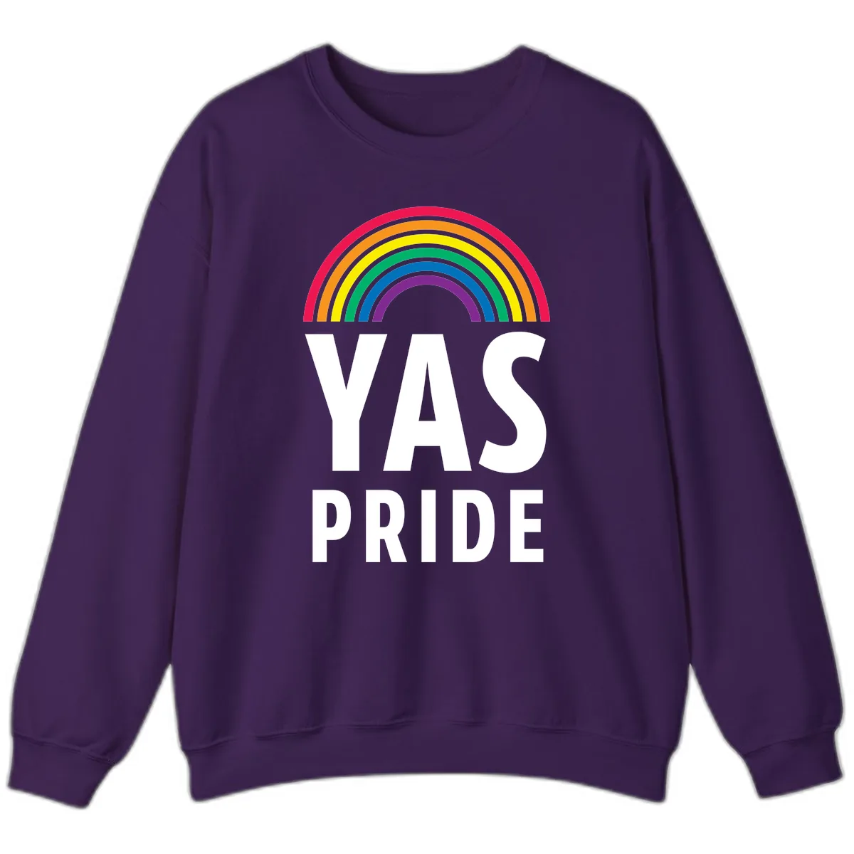 LGBTQ+ Pride Rainbow Celebration Sweatshirt in Purple
