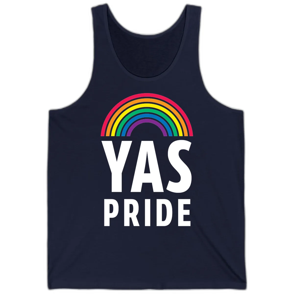 LGBTQ+ Pride Rainbow Celebration Tank in Navy