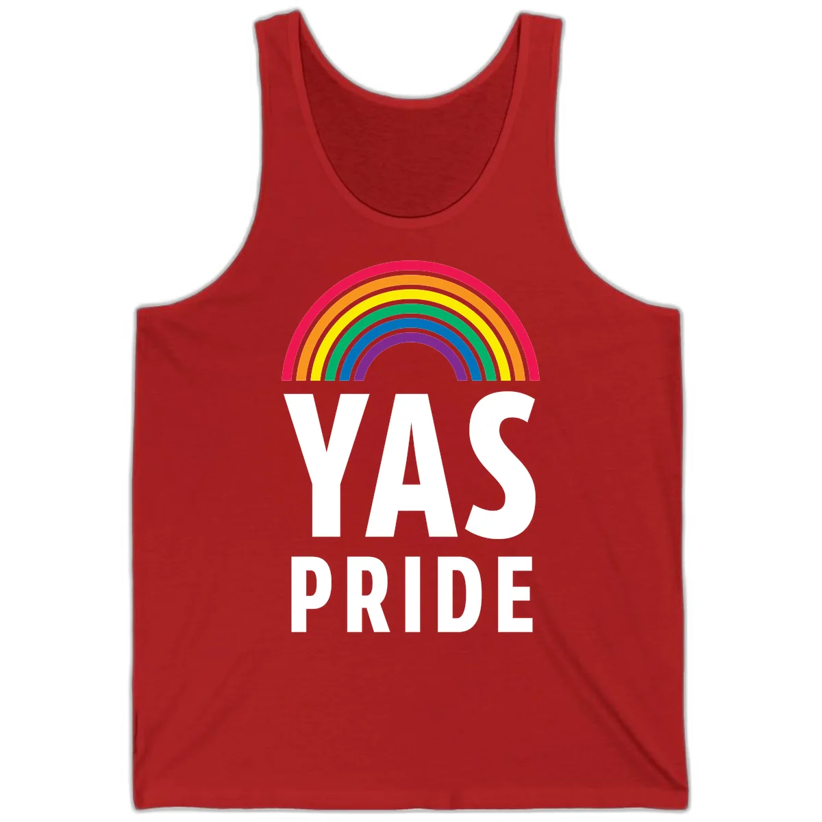LGBTQ+ Pride Rainbow Celebration Tank in Red