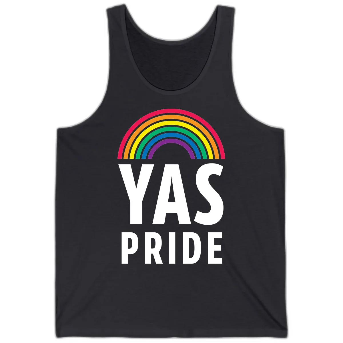 LGBTQ+ Pride Rainbow Celebration Tank in Dark Grey