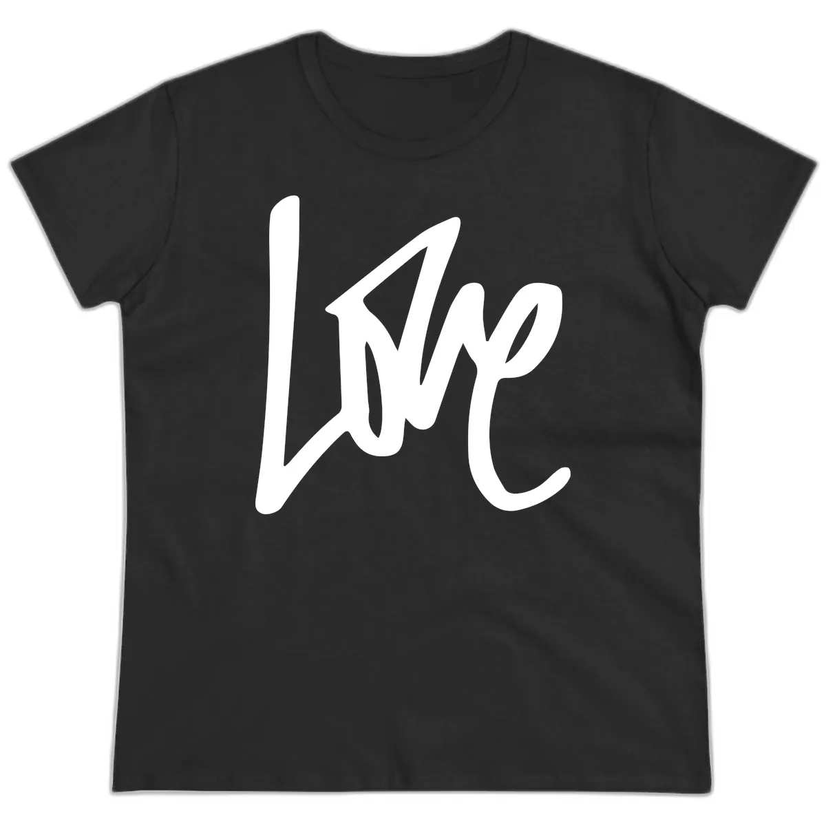 Lightning Bolt Pride Power Ladies Tee in Black