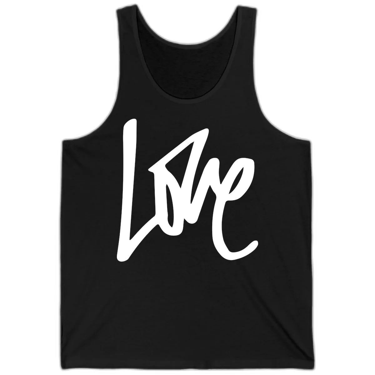 Lightning Bolt Pride Power Tank in Black