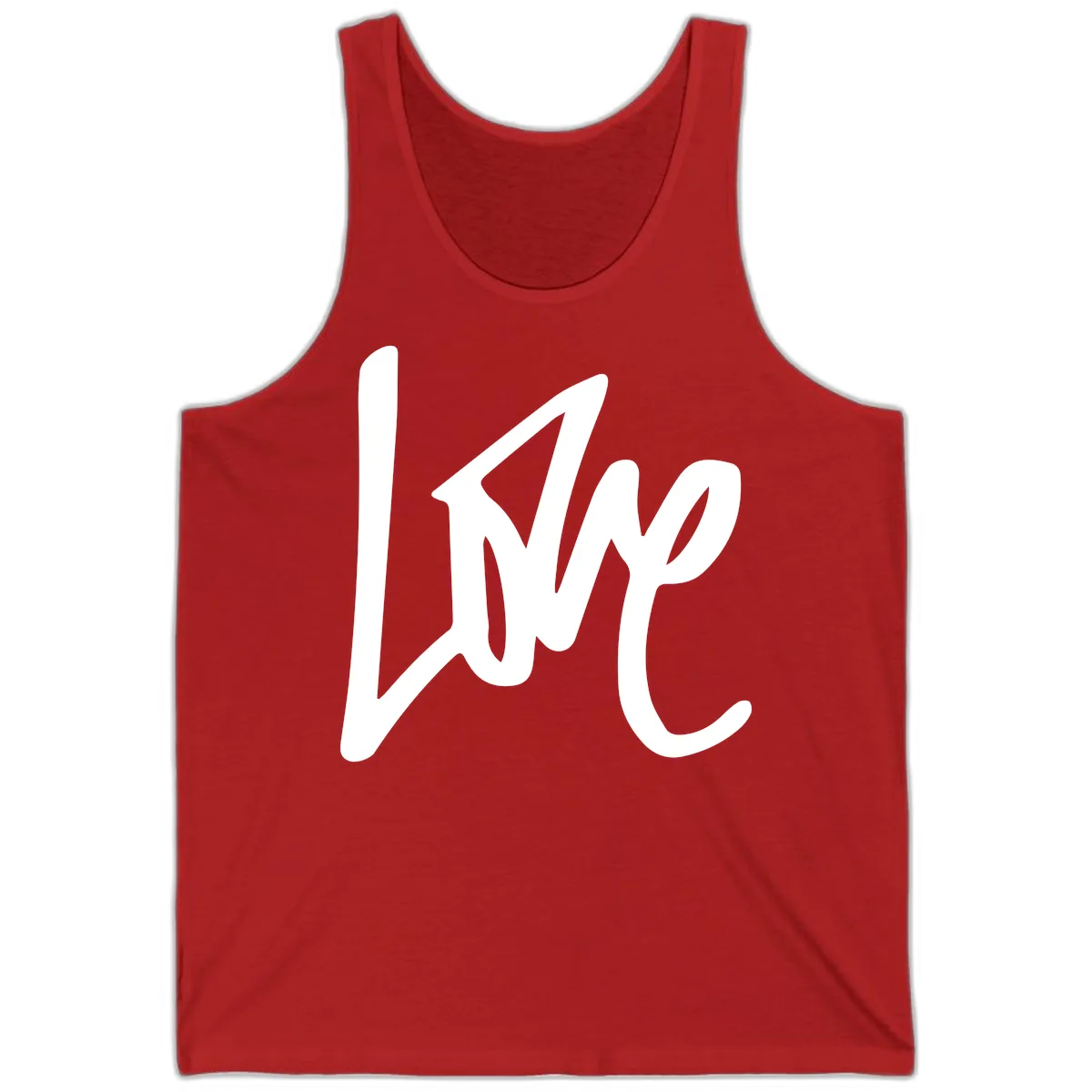 Lightning Bolt Pride Power Tank in Red