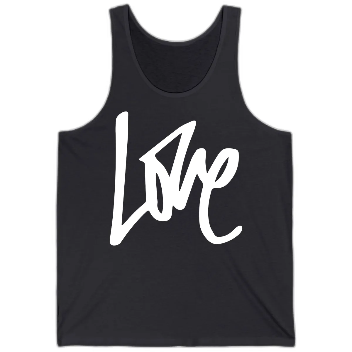 Lightning Bolt Pride Power Tank in Dark Grey