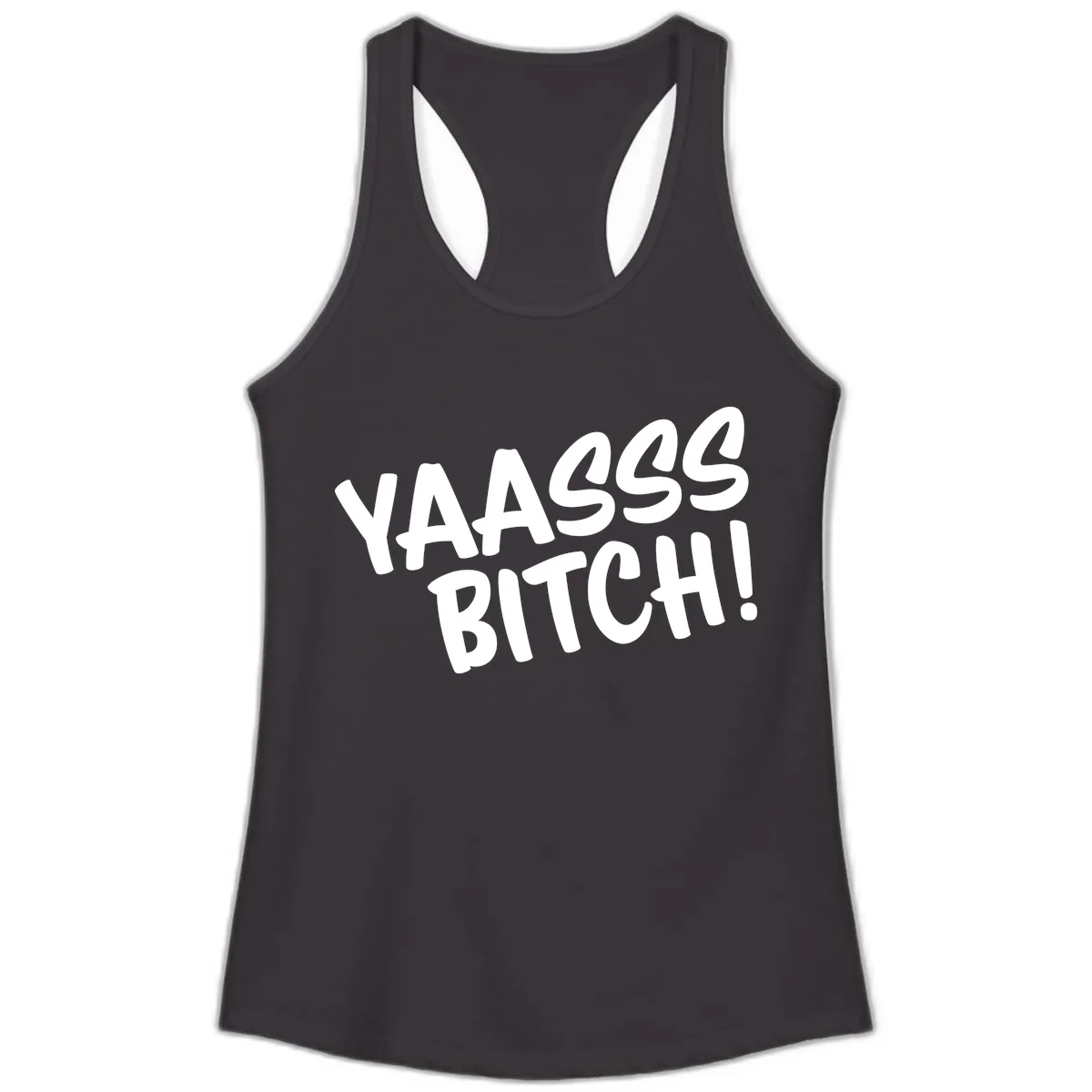 Ya455 Bitch Ladies Tank in Black