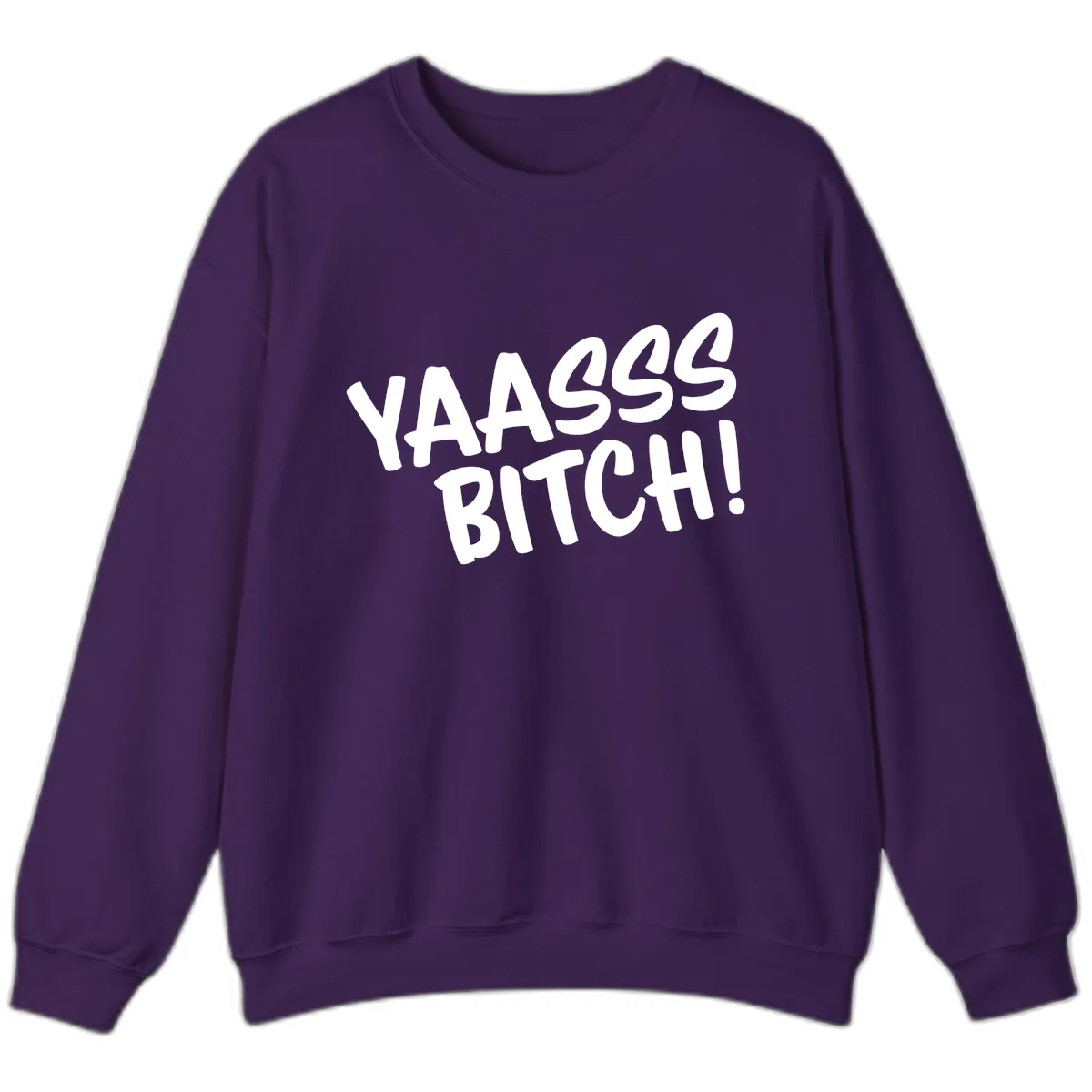 Ya455 Bitch Sweatshirt in Purple