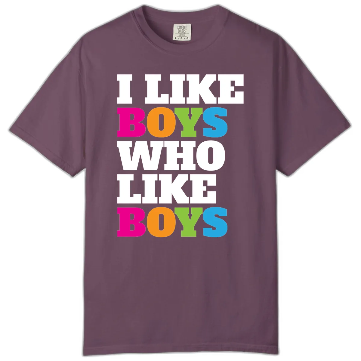 I Like Boys Who Like Boys Comfort Color in Berry