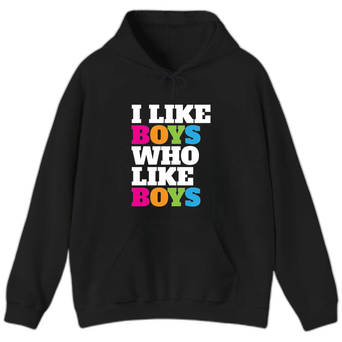 I Like Boys Who Like Boys Hoodie in Black
