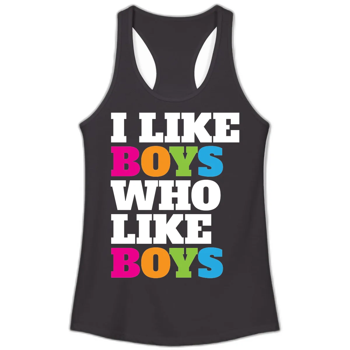 I Like Boys Who Like Boys Ladies Tank in Black