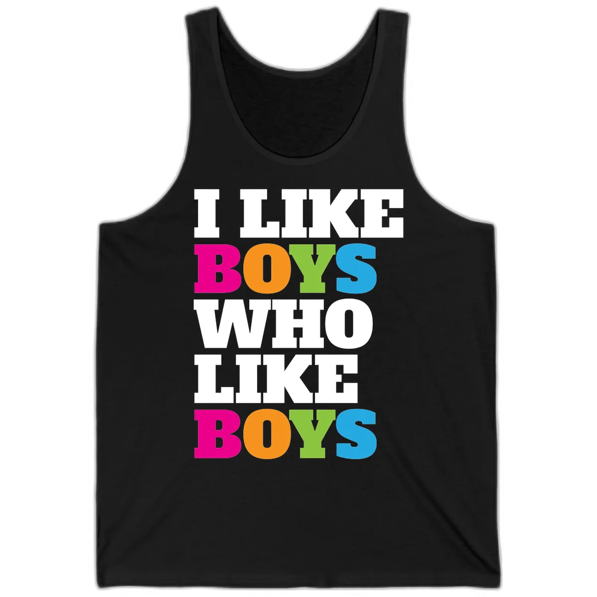 I Like Boys Who Like Boys Tank in Black