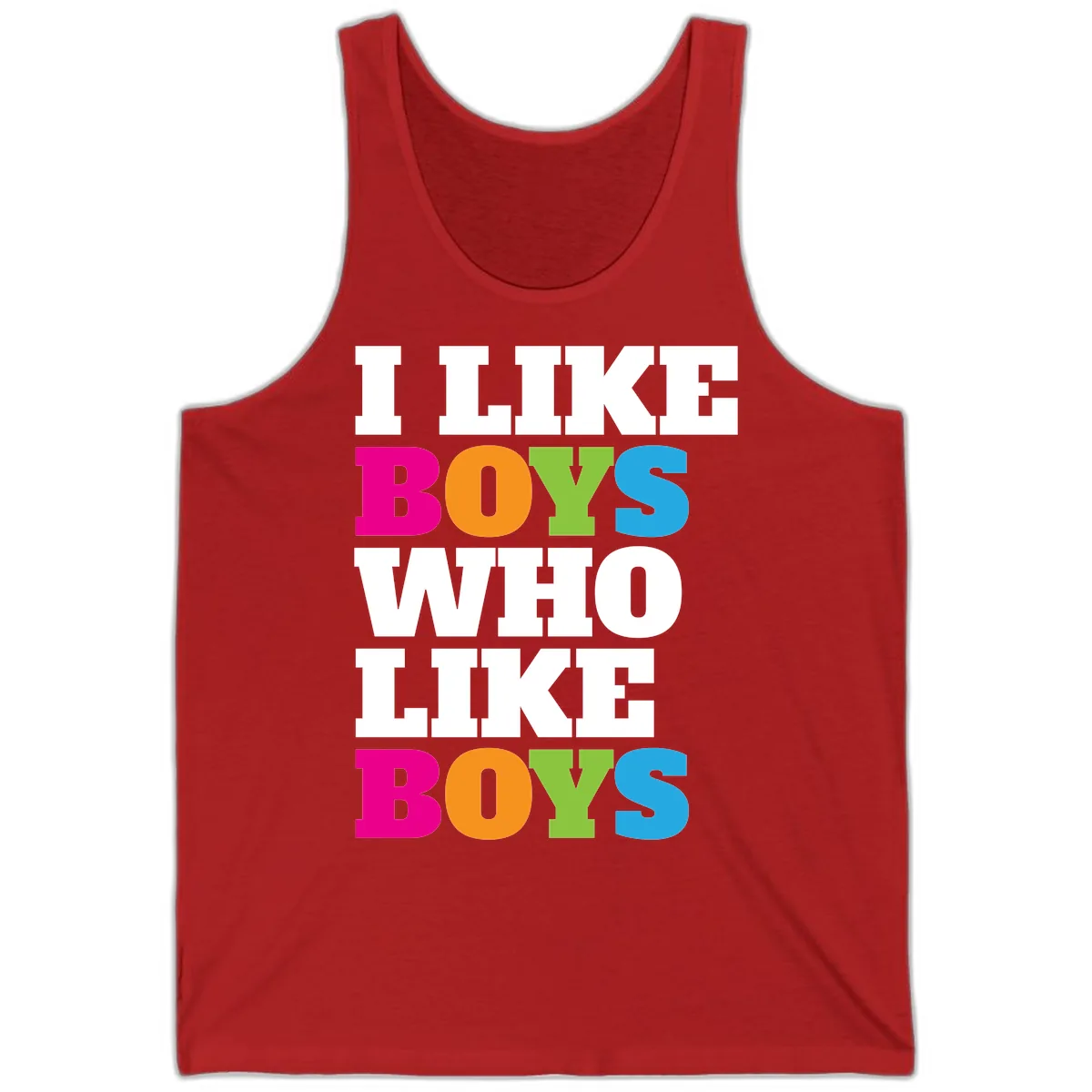 I Like Boys Who Like Boys Tank in Red