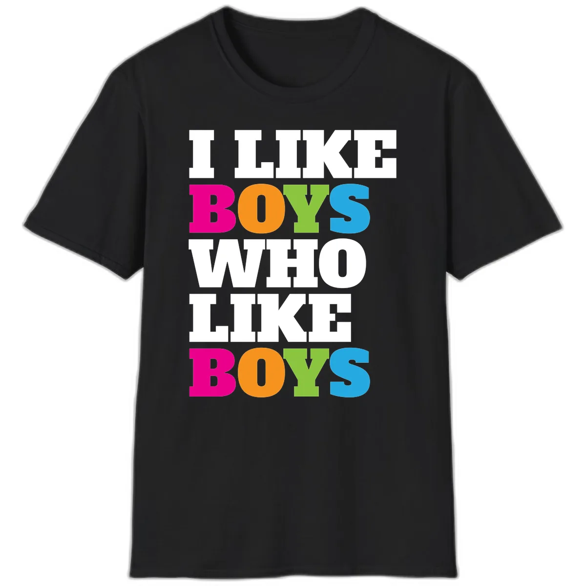 I Like Boys Who Like Boys T-Shirt in Black