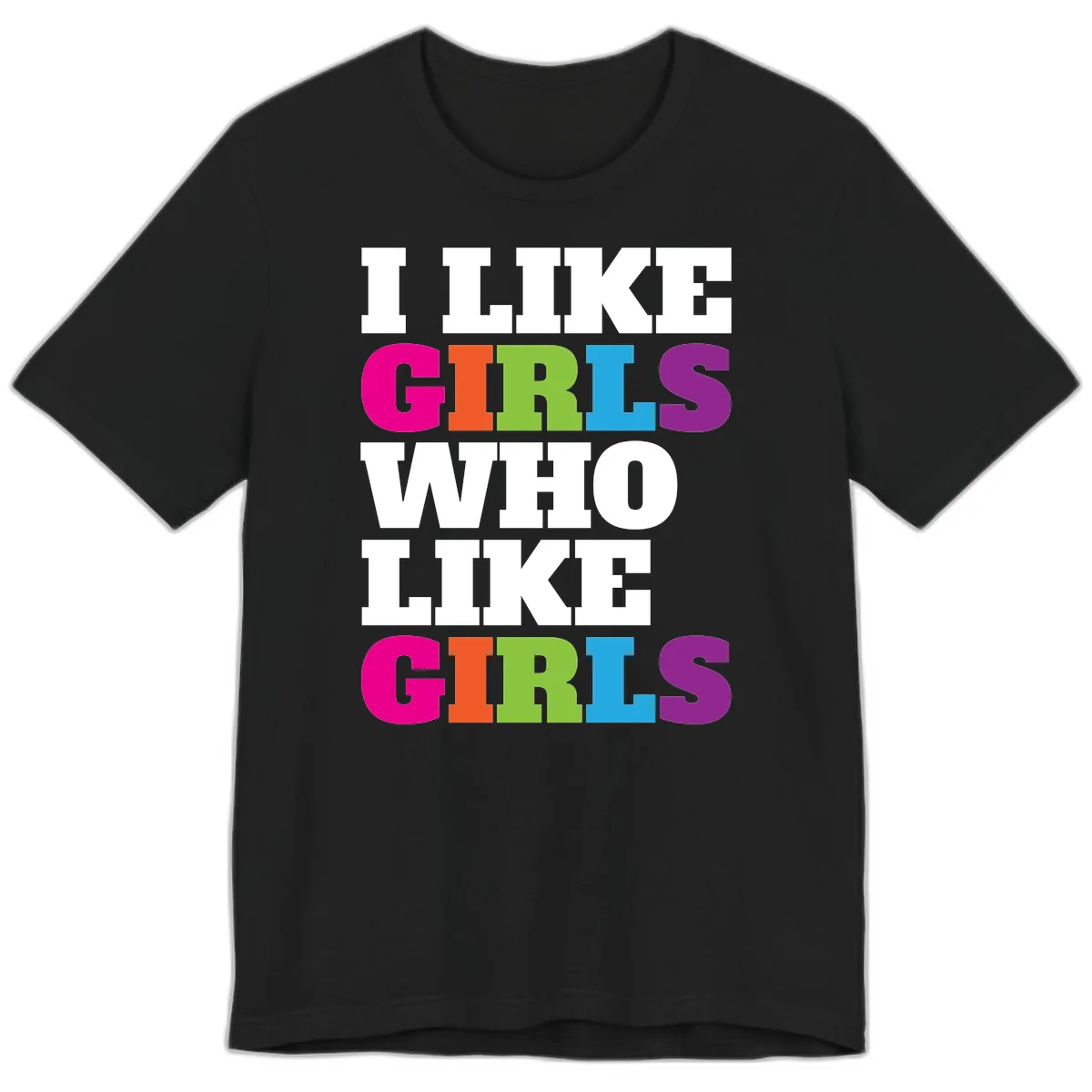Think Girls Who Like Girls Premium T-Shirt in Black