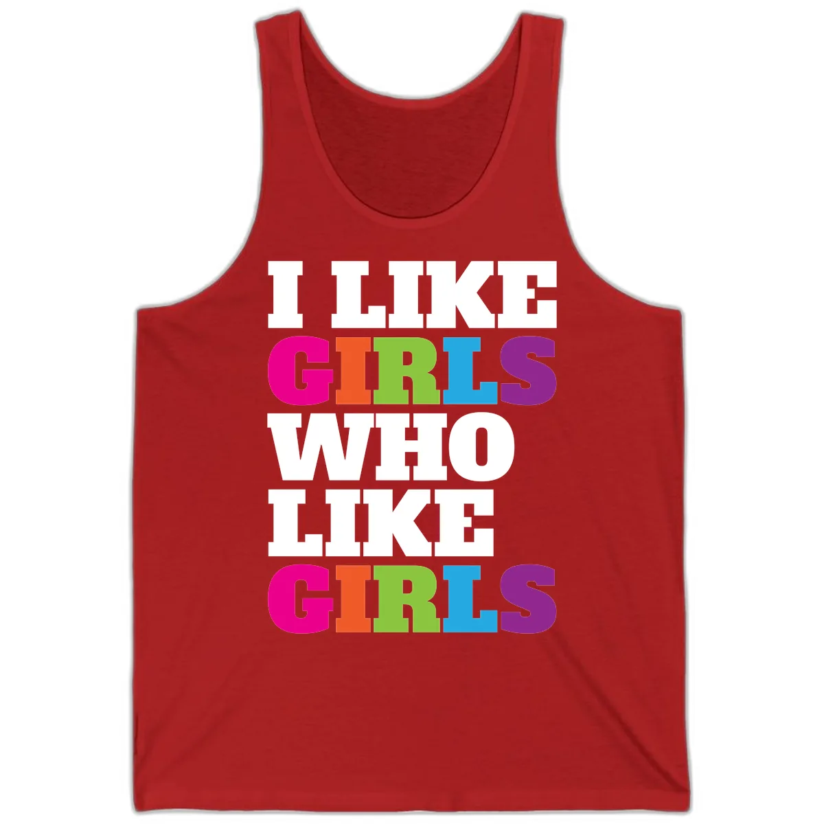 Think Girls Who Like Girls Tank in Red