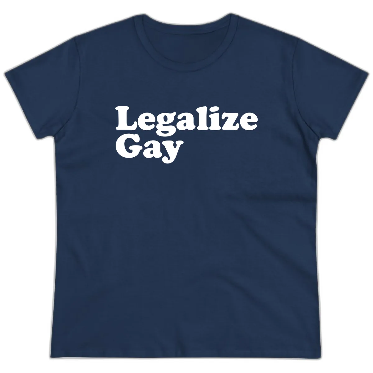 Legalize Gay Ladies Tee in Navy