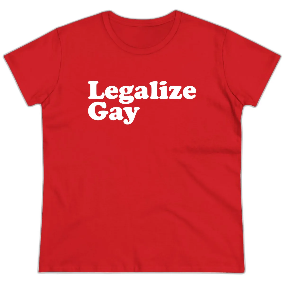 Legalize Gay Ladies Tee in Red