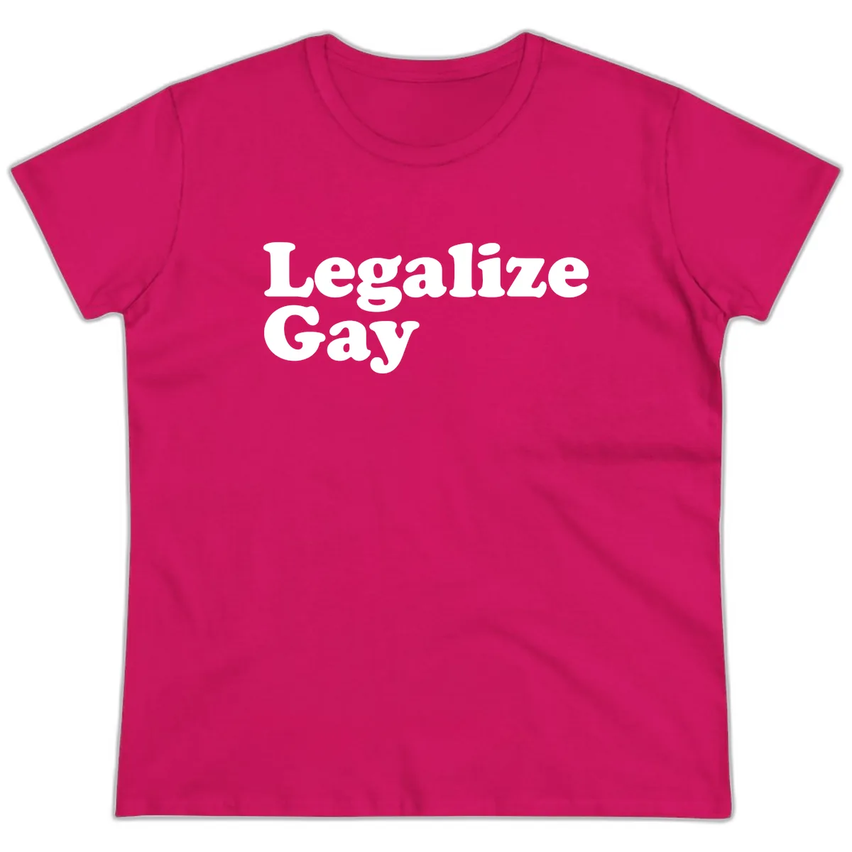 Legalize Gay Ladies Tee in Heliconia