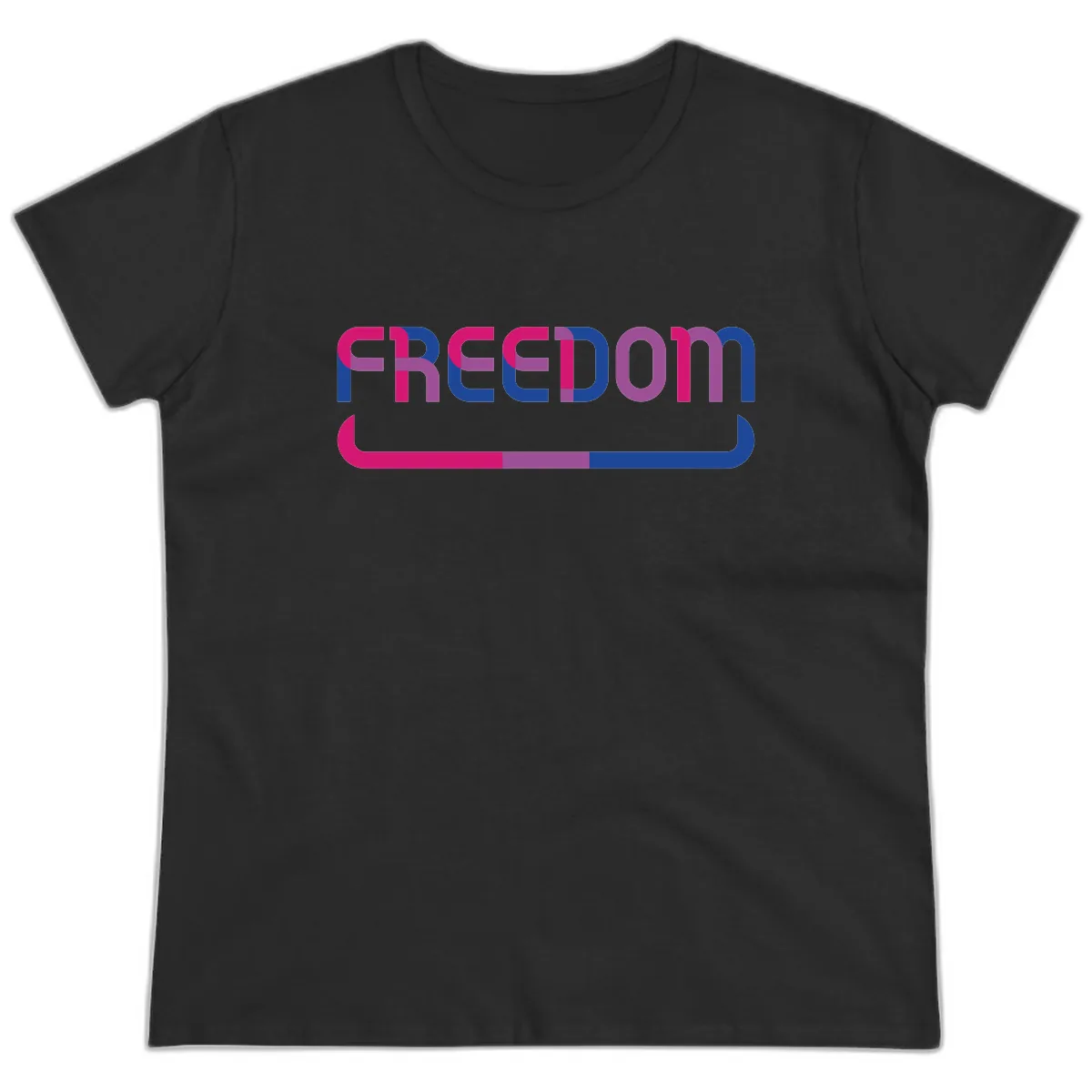 Freedom On Pride Ladies Tee in Black