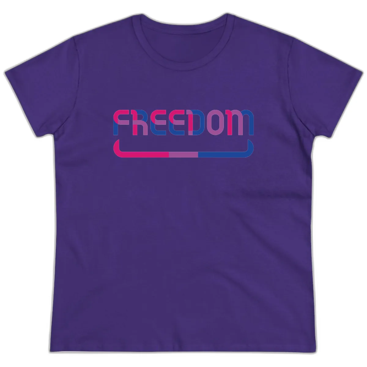 Freedom On Pride Ladies Tee in Purple