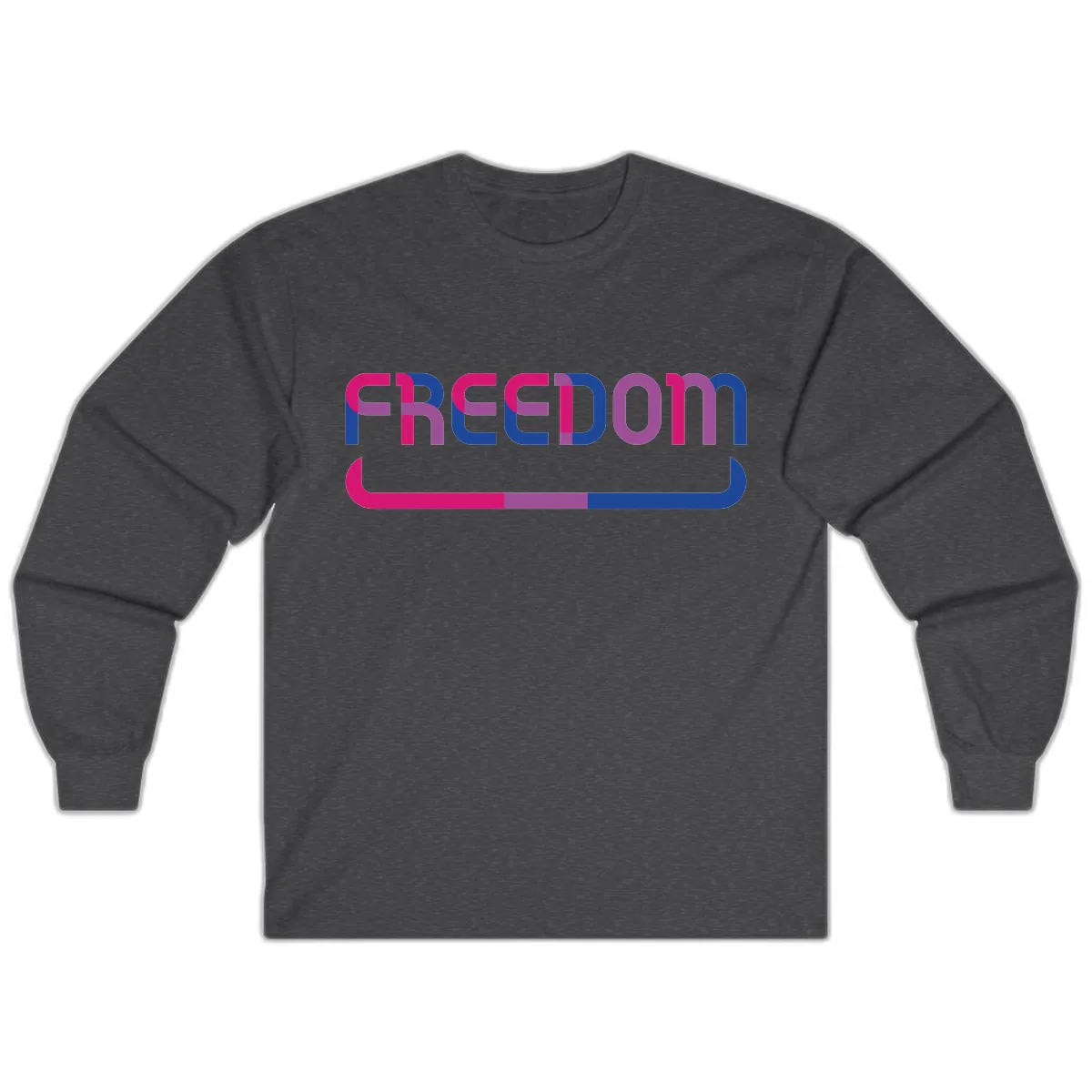 Freedom On Pride Long Sleeve in Dark Heather