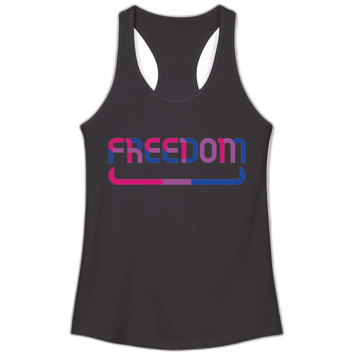 Freedom On Pride Ladies Tank in Black